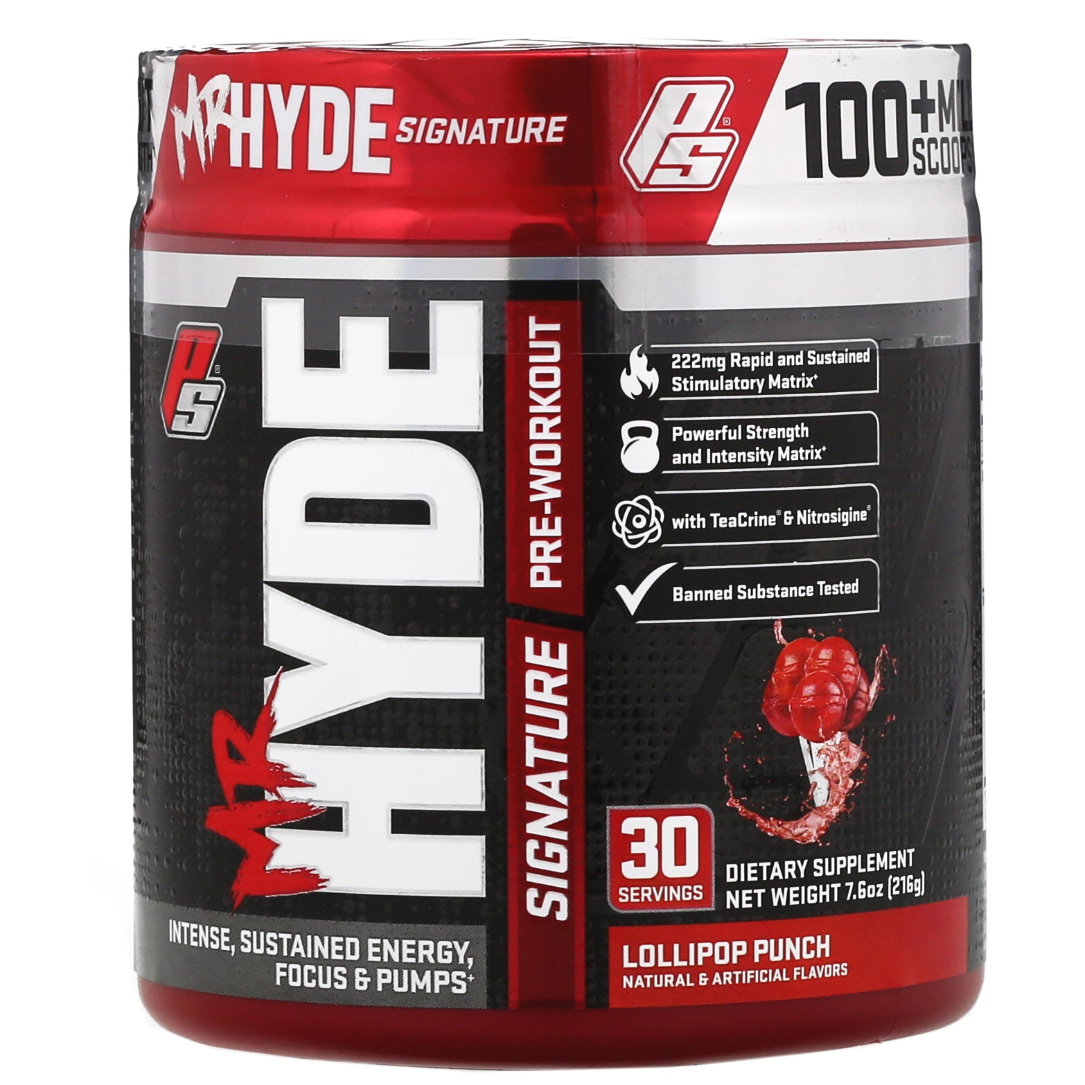 ProSupps, Mr. Hyde, Signature Pre Workout. Lollipop Punch, 7.6 oz (216 g)