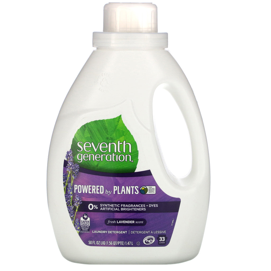 Seventh Generation, Laundry Detergent, Lavender, 50 fl oz (1.47 l)