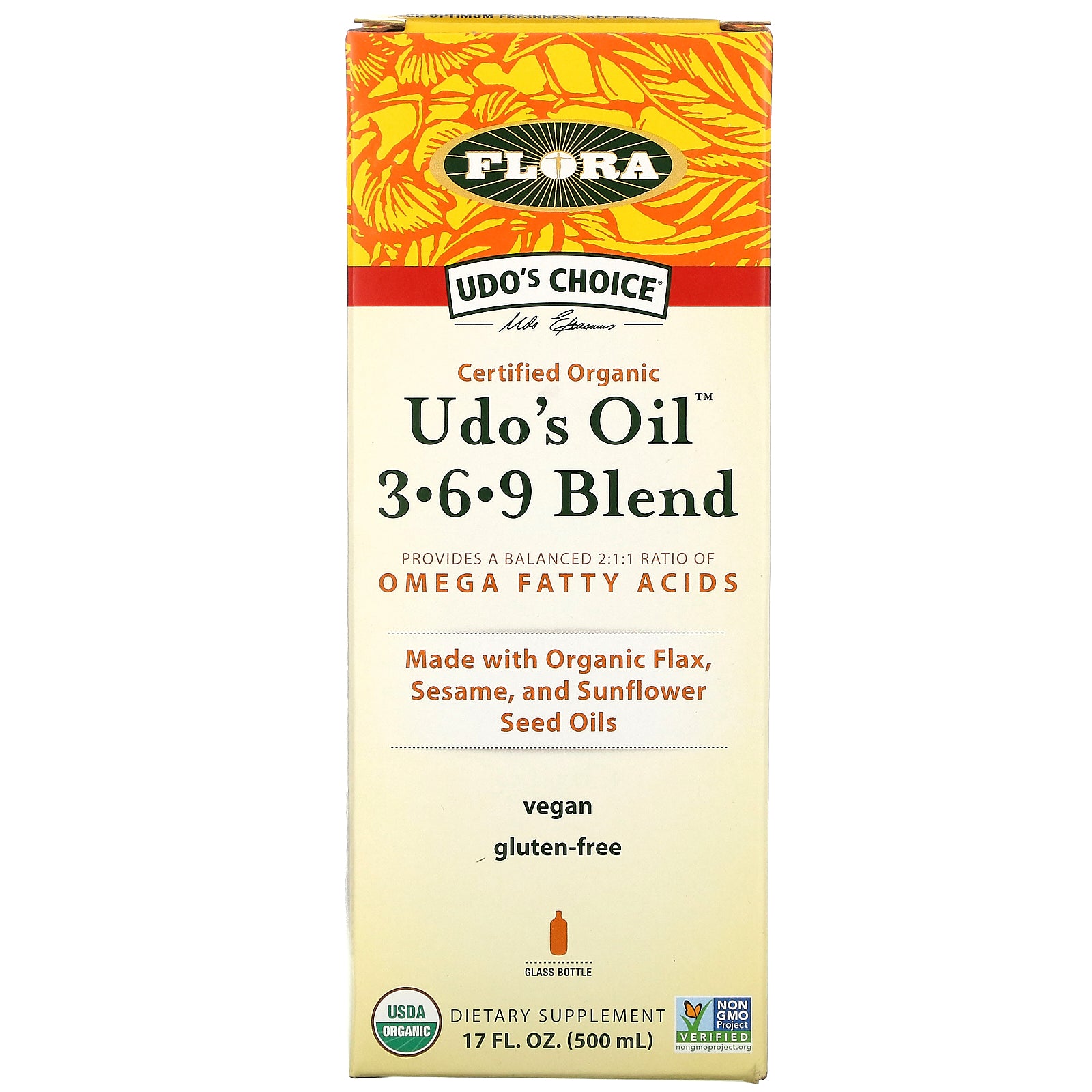 Flora,  Udo's Oil 3-6-9 Blend, 17 fl oz (500 ml)