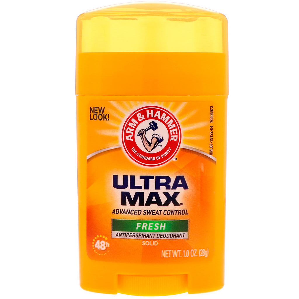 Arm & Hammer, UltraMax, Antiperspirant Solid Deodorant, For Men, Fresh, 1.0 oz (28 g)