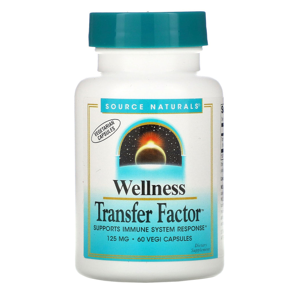 Source Naturals, Wellness Transfer Factor, 125 mg, 60 Vegi Capsules