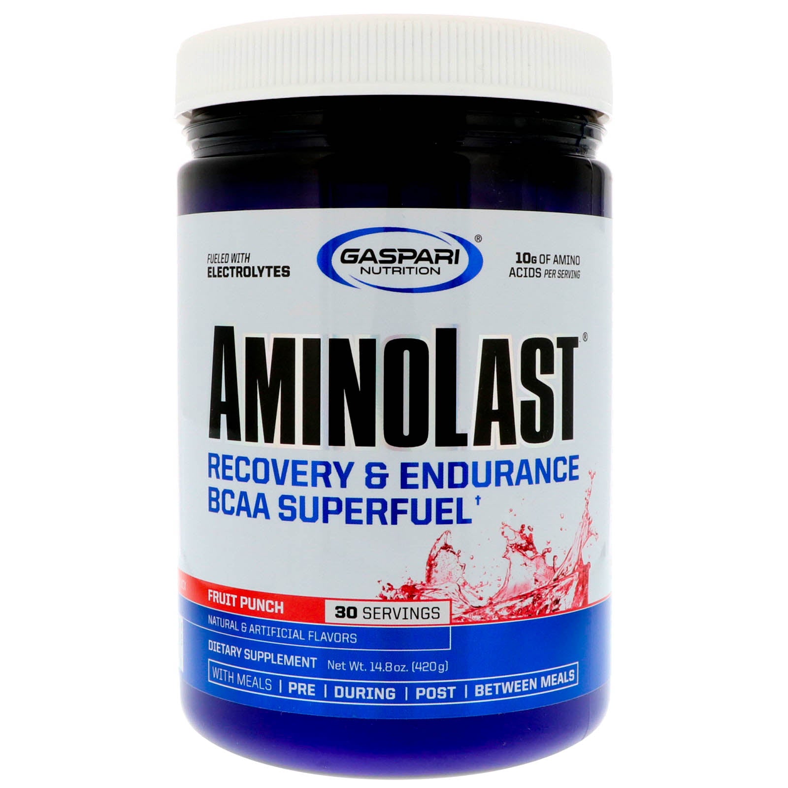 Gaspari Nutrition, Aminolast, Recovery & Endurance BCAA Superfuel, Fruit Punch, 14.8 oz (420 g)