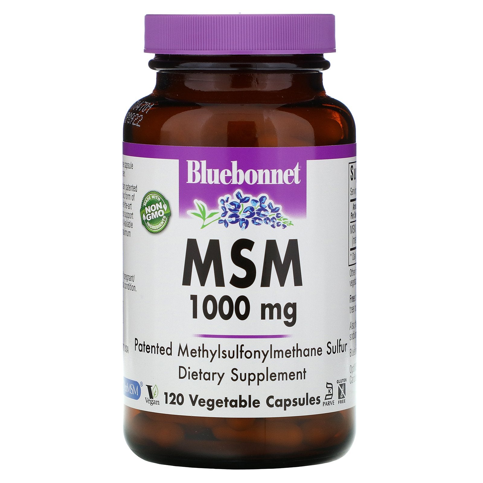 Bluebonnet Nutrition, MSM, 1000 mg, 120 Vcaps