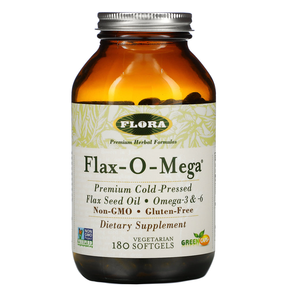 Flora, Flax-O-Mega, 180 Vegetarian Softgels