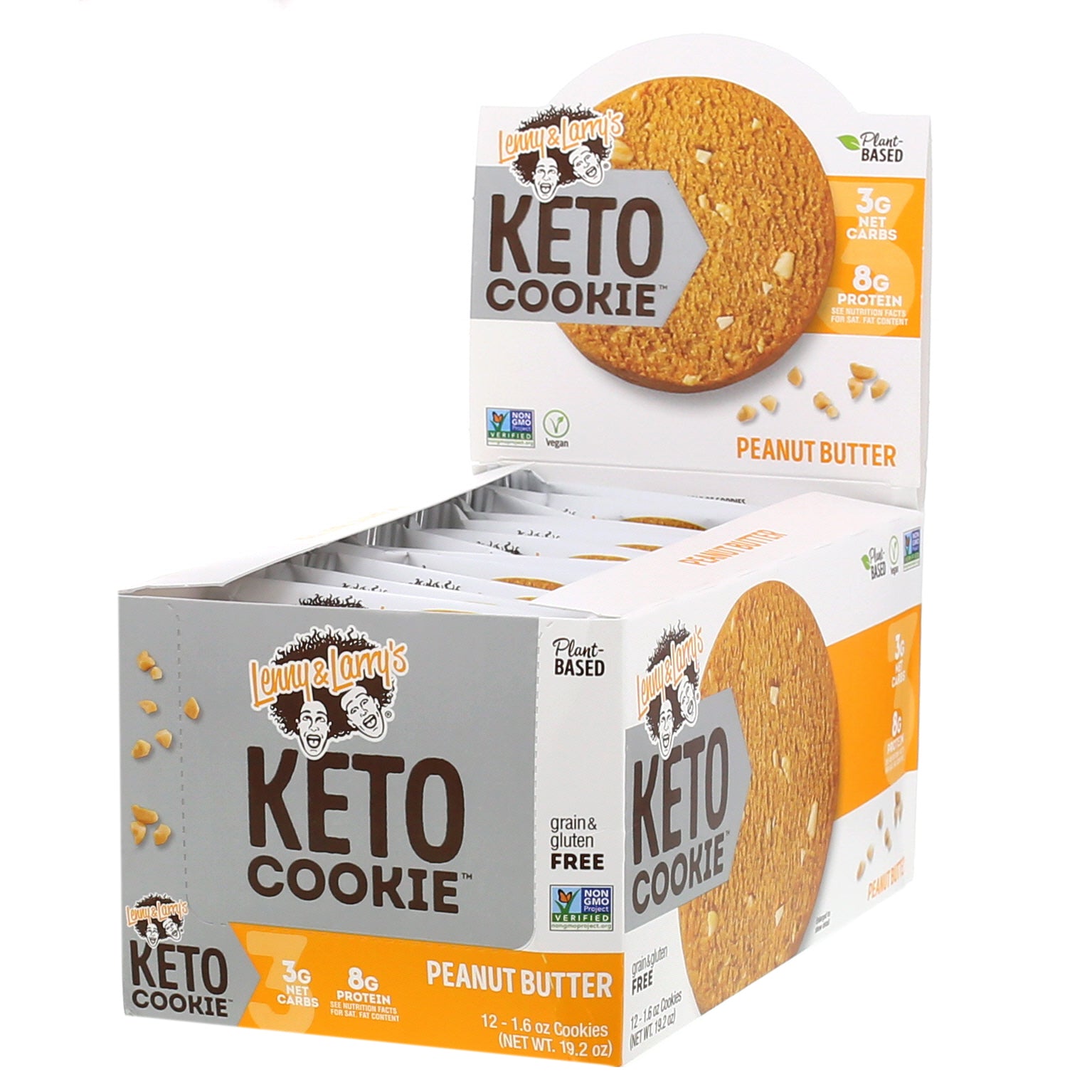 Lenny & Larry's, KETO COOKIE, Peanut Butter, 12 Cookies, 1.6 oz (45 g) Each