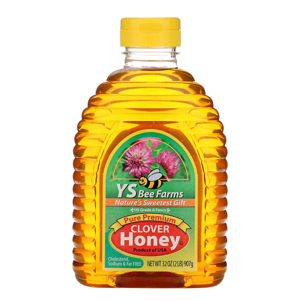 Y.S. Eco Bee Farms, Pure Premium Clover Honey, 32 oz (2 lb) 907 g