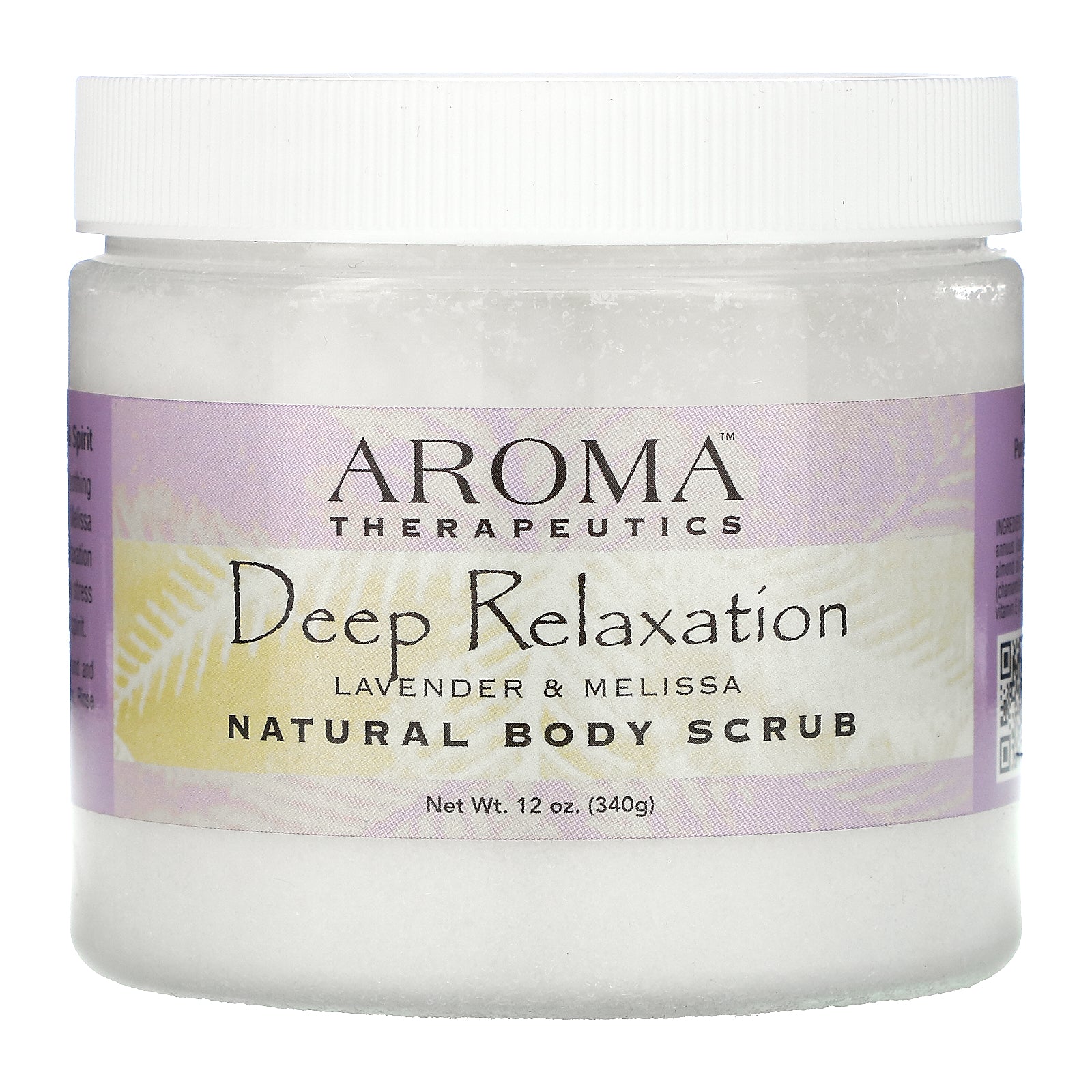 Abra Therapeutics, Natural Body Scrub, Deep Relaxation, Lavender and Melissa, 12 oz (340 g)