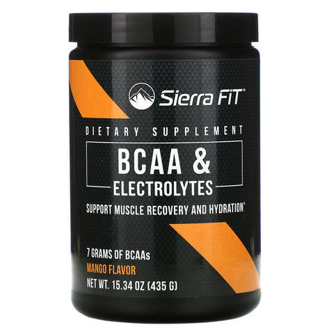 Sierra Fit, BCAA & Electrolytes, 7G BCAAs, Mango, 15.34 oz (435 g)