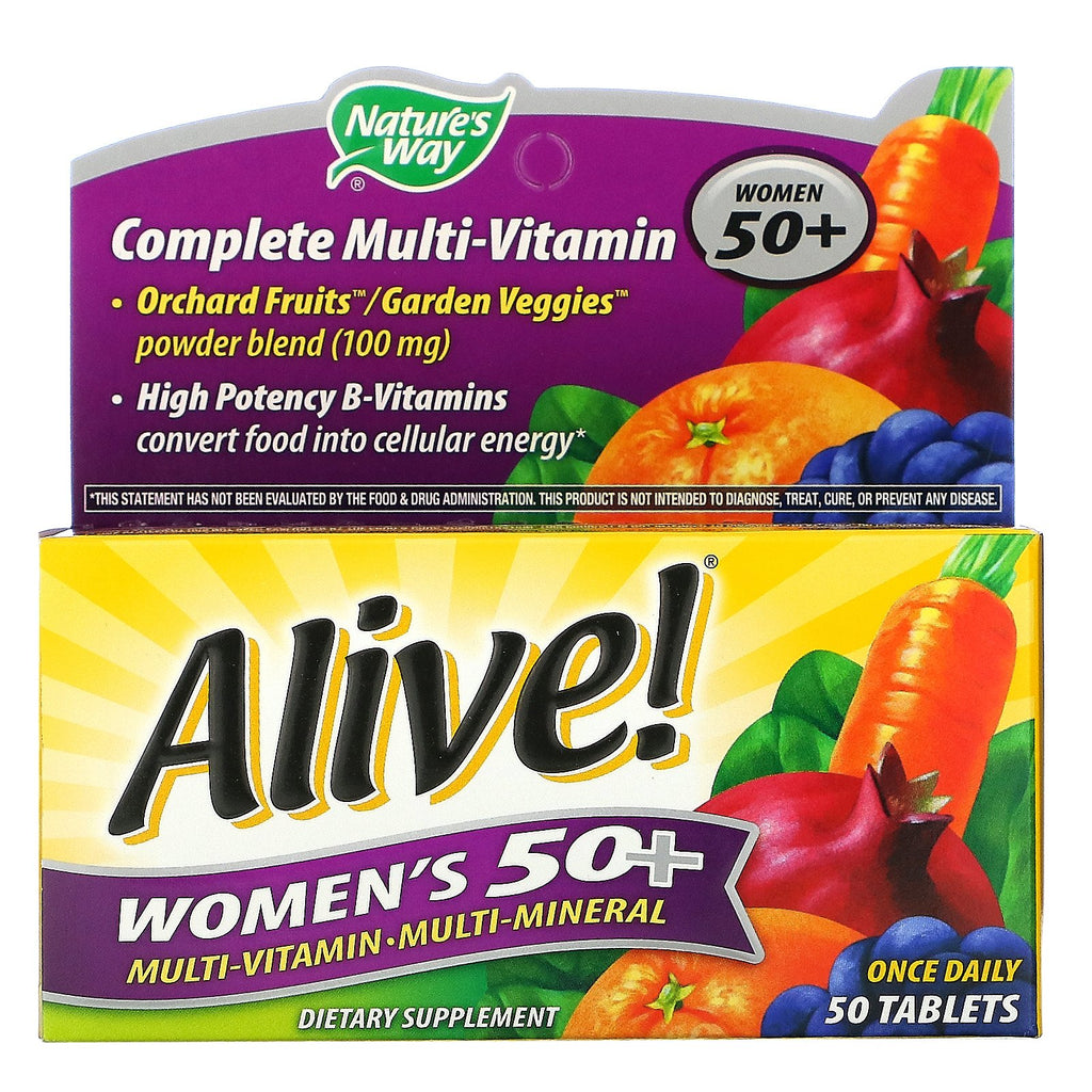 Nature's Way, Alive! Women's 50+ Complete Multi-Vitamin, 50 Tablets