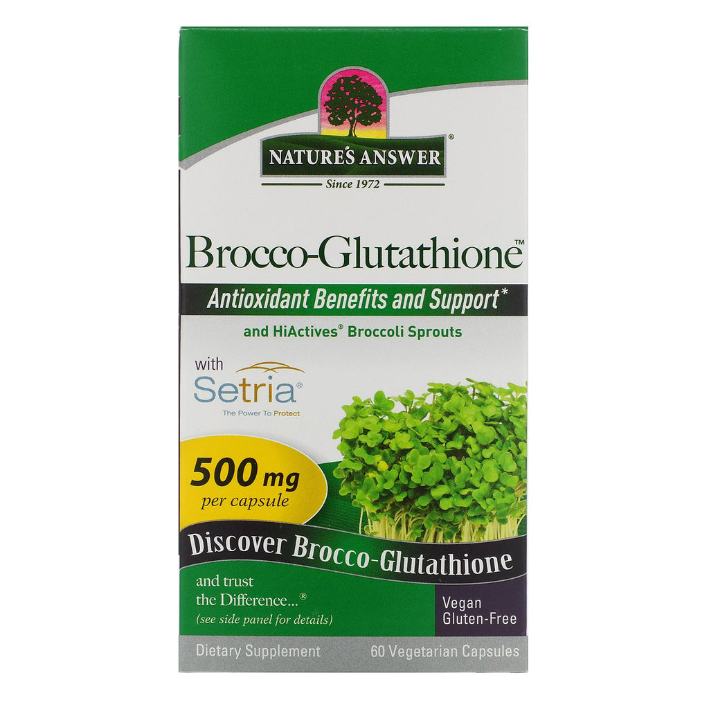 Nature's Answer, Brocco-Glutathione, 500 mg, 60 Vegetarian Capsules