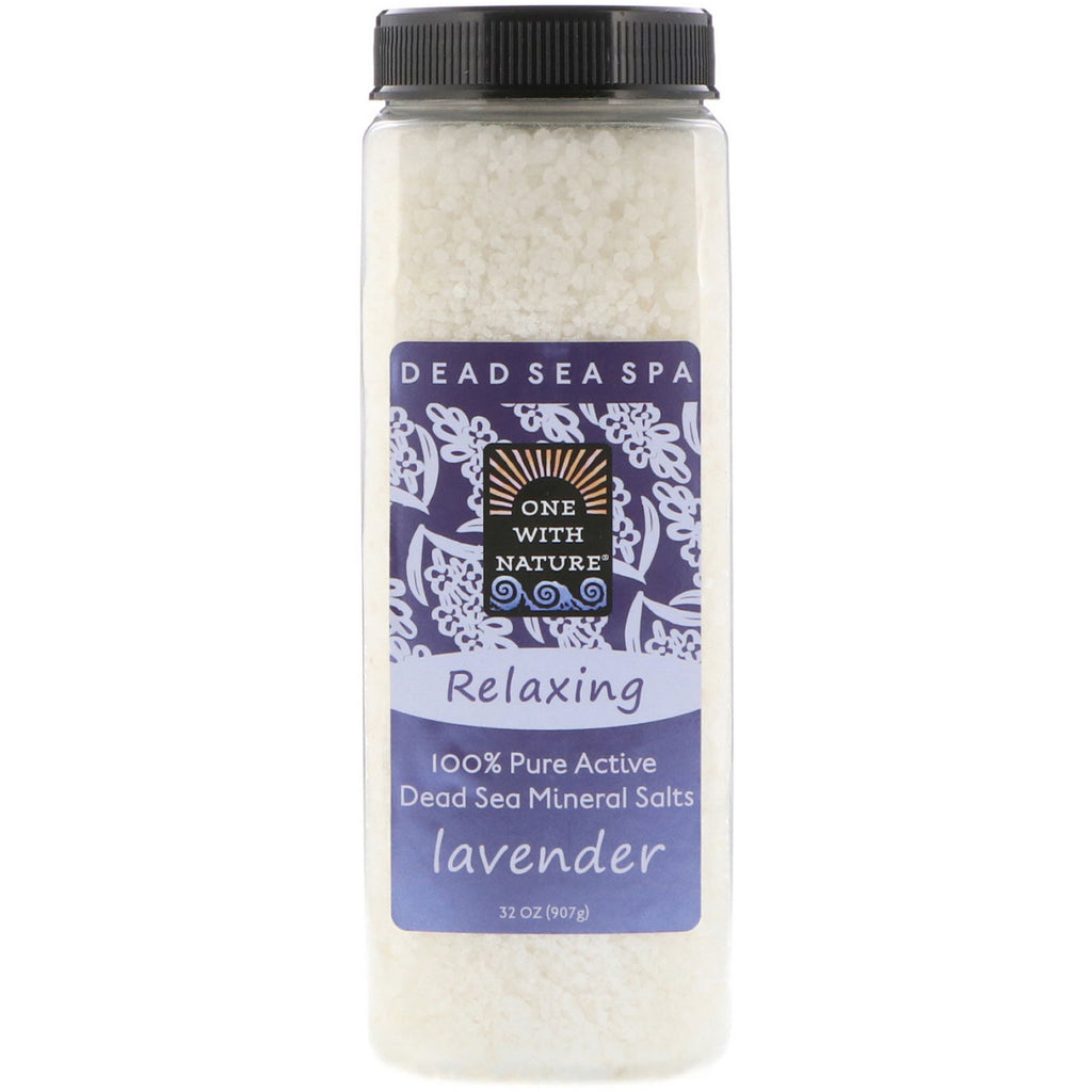 One with Nature, Dead Sea Mineral Salts, Relaxing, Lavender, 2 lbs (907 g)
