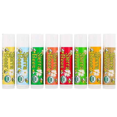 Sierra Bees, Organic Lip Balms Combo Pack, 8 Pack, .15 oz (4.25 g) Each