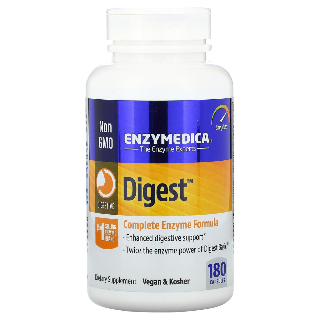 Enzymedica, Digest, Complete Enzyme Formula, 180 Capsules