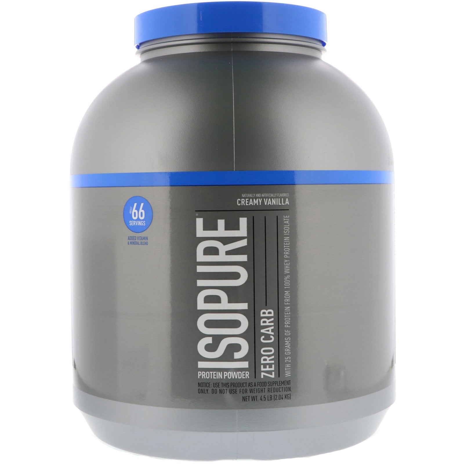 Isopure, Zero Carb, Protein Powder, Creamy Vanilla, 4.5 lb (2,04 kg)