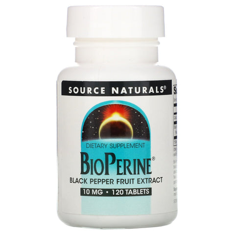 Source Naturals, BioPerine, 10 mg, 120 Tablets