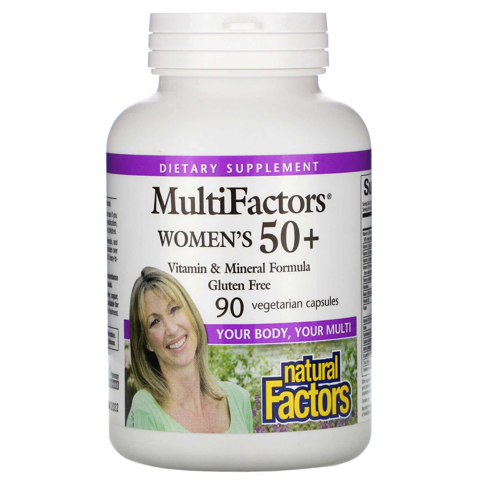 Natural Factors, MultiFactors, Women's 50+, 90 Vegetarian Capsules