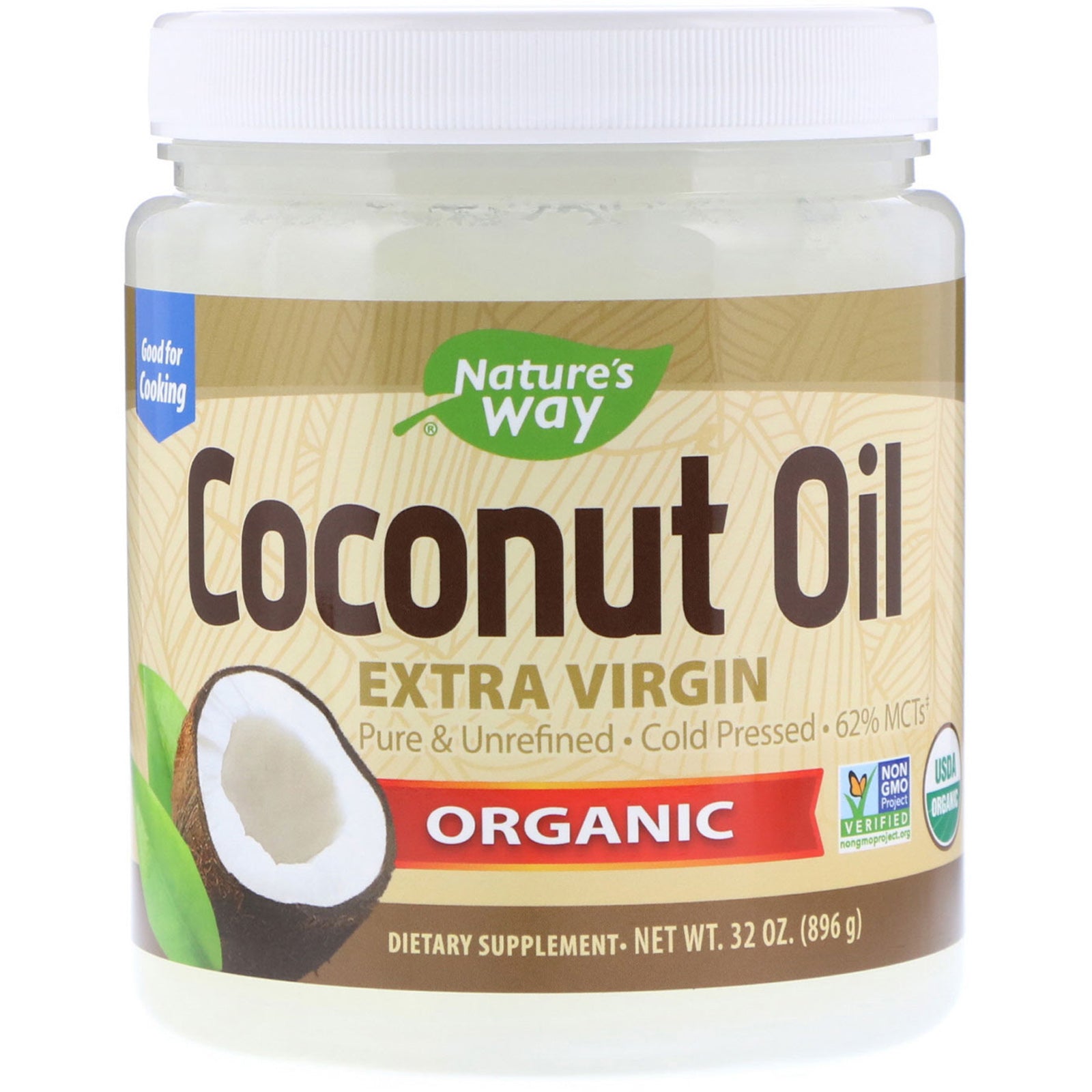 Nature's Way, Organic, Coconut Oil, Extra Virgin, 2 lbs (896 g)