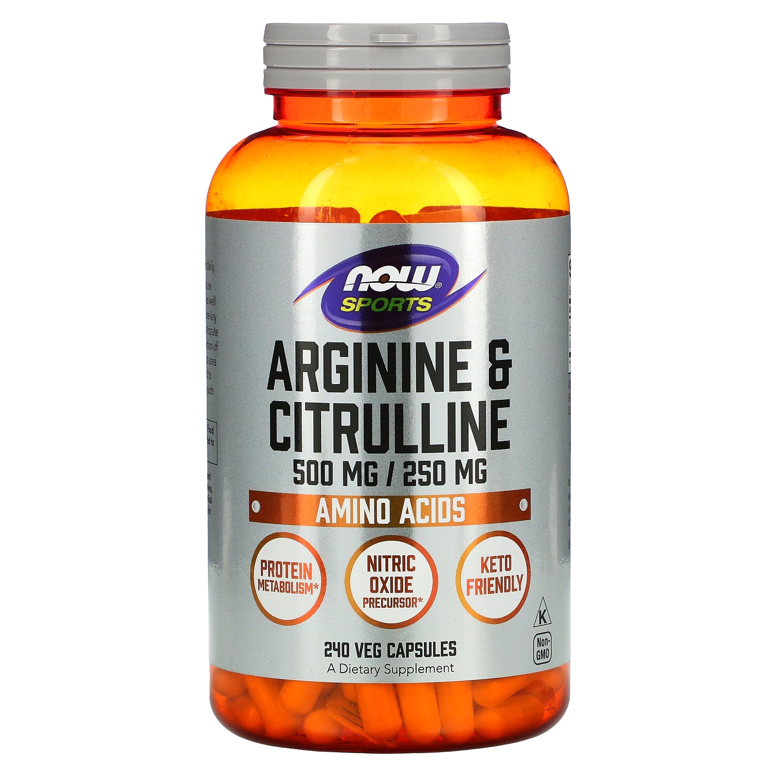 Now Foods, Sports, Arginine & Citrulline, 240 Veg Capsules