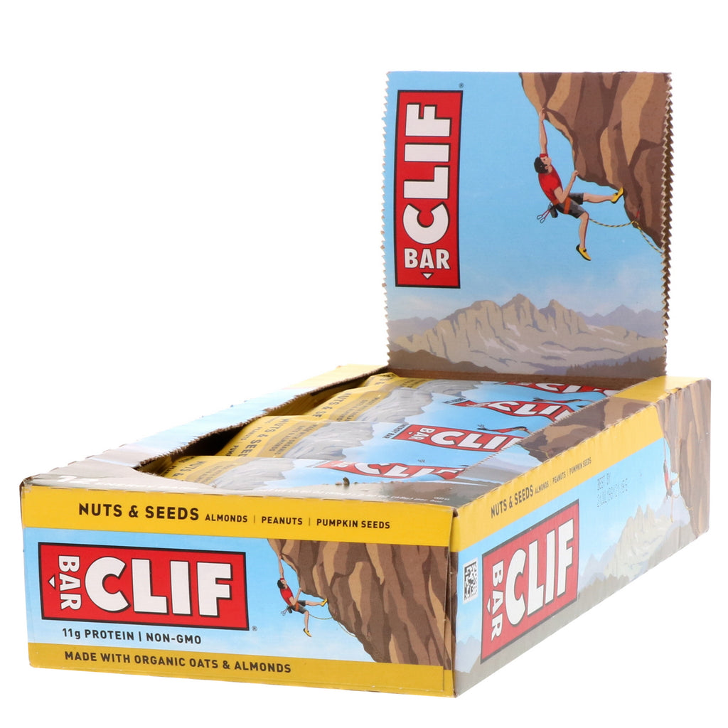 Clif Bar, Energy Bar, Nuts & Seeds, 12 Bars, 2.40 oz (68 g) Each