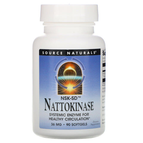 Source Naturals, NSK-SD, Nattokinase, 36 mg, 90 Softgels