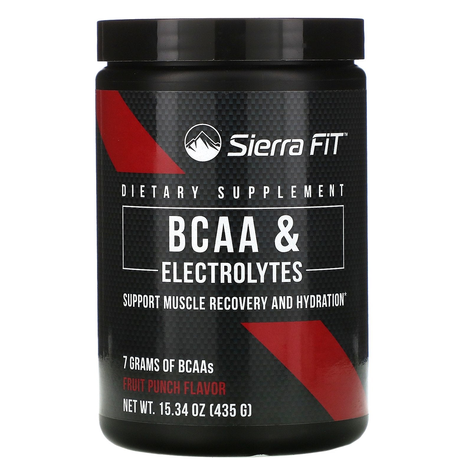 Sierra Fit, BCAA & Electrolytes, 7G BCAAs, Fruit Punch, 15.34 oz (435 g)