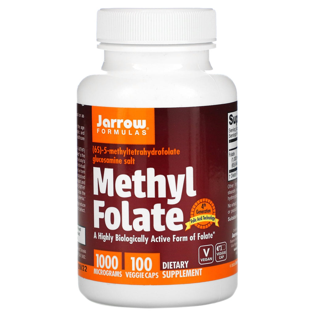 Jarrow Formulas, Methyl Folate, 1,000 mcg, 100 Veggie Caps