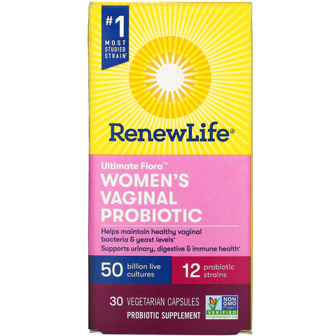 Renew Life, Ultimate Flora, Women's Vaginal Probiotic, 50 Billion, 30 Vegetarian Capsules