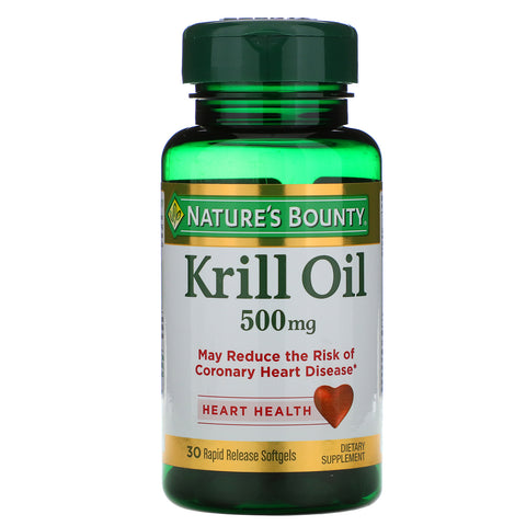 Nature's Bounty, Krill Oil, 500 mg, 30 Rapid Release Softgels