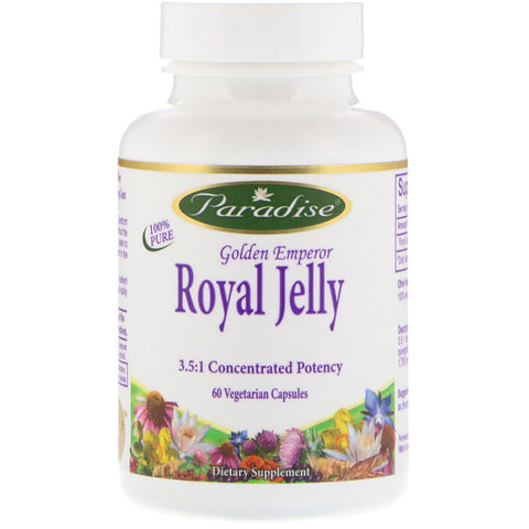 Paradise Herbs, Golden Emperor Royal Jelly, 60 Vegetarian Capsules