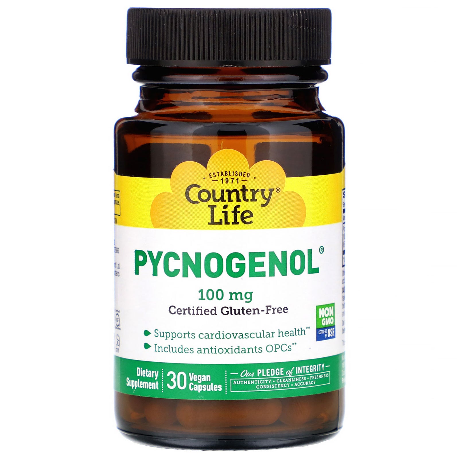 Country Life, Pycnogenol, 100 mg, 30 Vegan Capsules