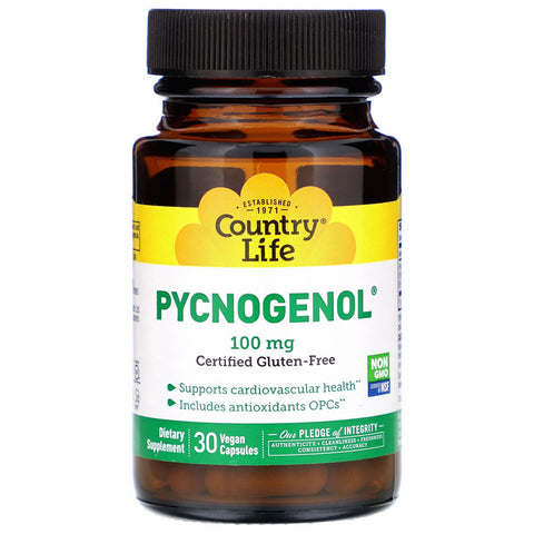 Country Life, Pycnogenol, 100 mg, 30 Vegan Capsules