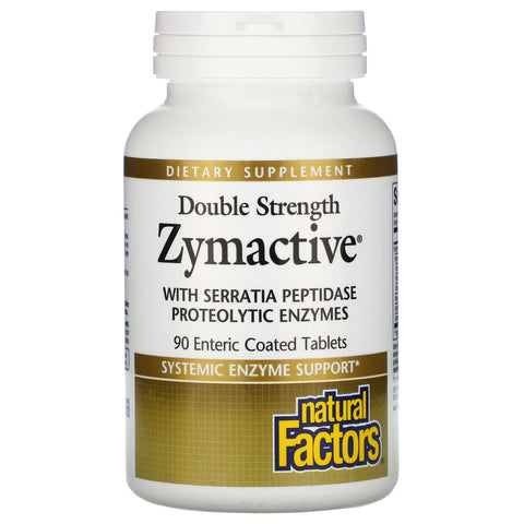 Natural Factors, Zymactive, Double Strength, 90 Enteric Coated Tablets