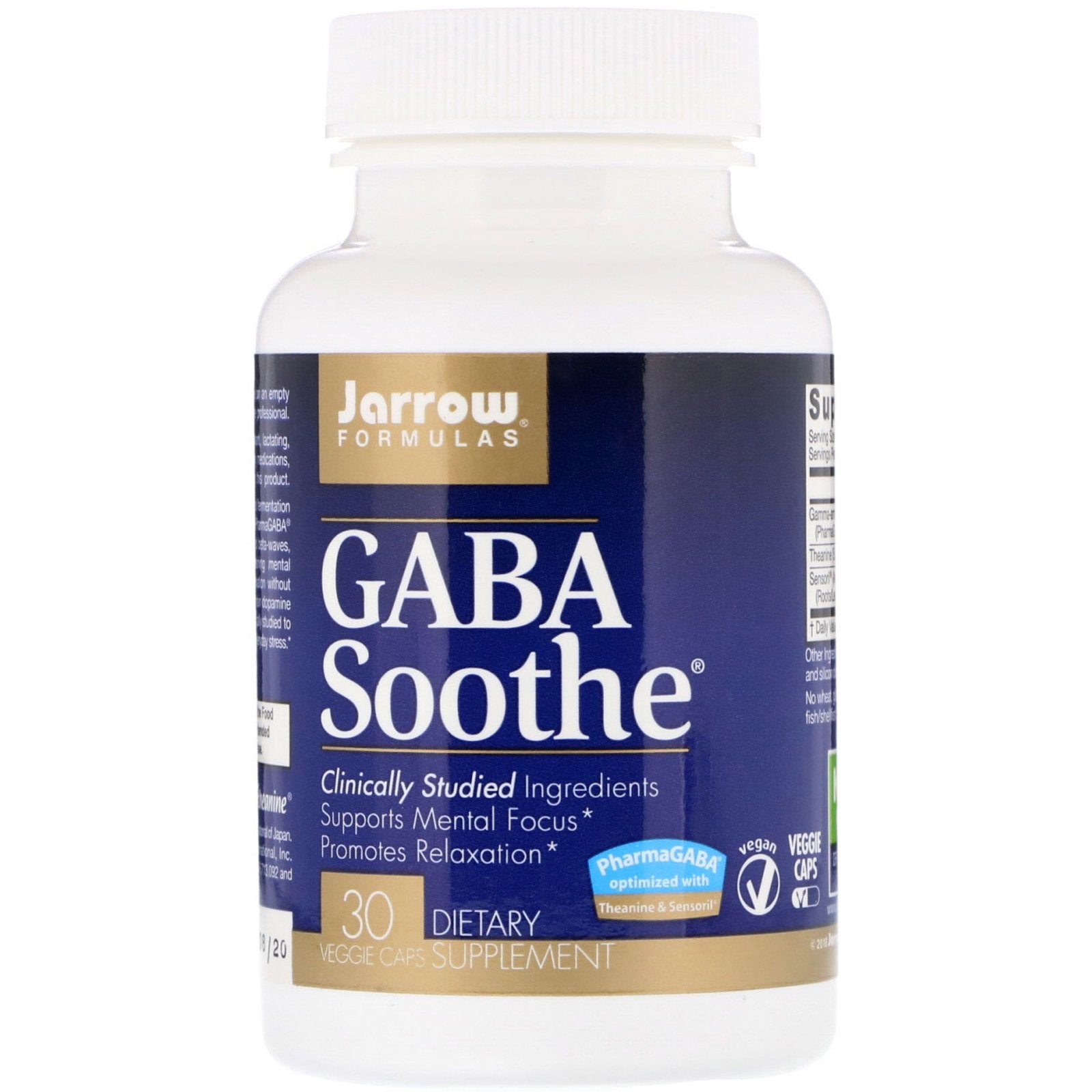 Jarrow Formulas, GABA Soothe, 30 Veggie Caps