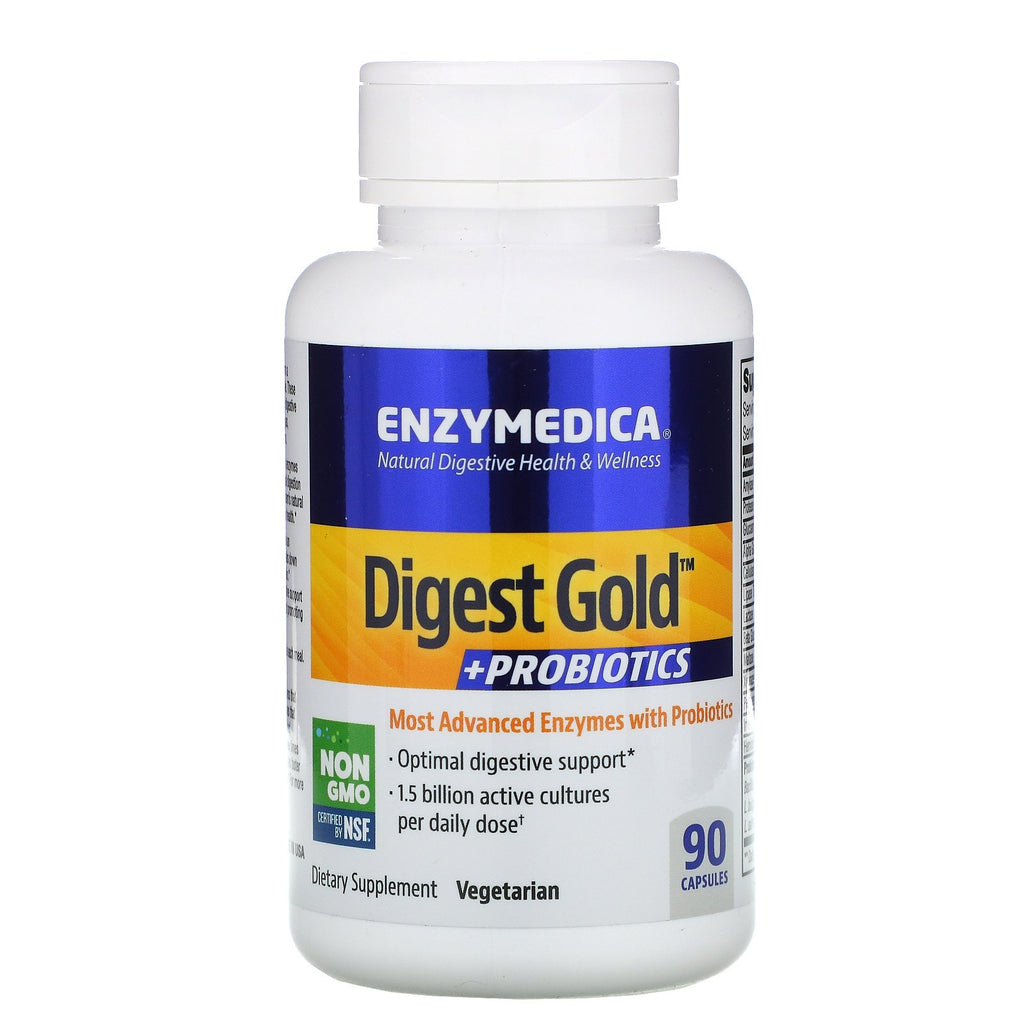 Enzymedica, Digest Gold + Probiotics, 90 Capsules