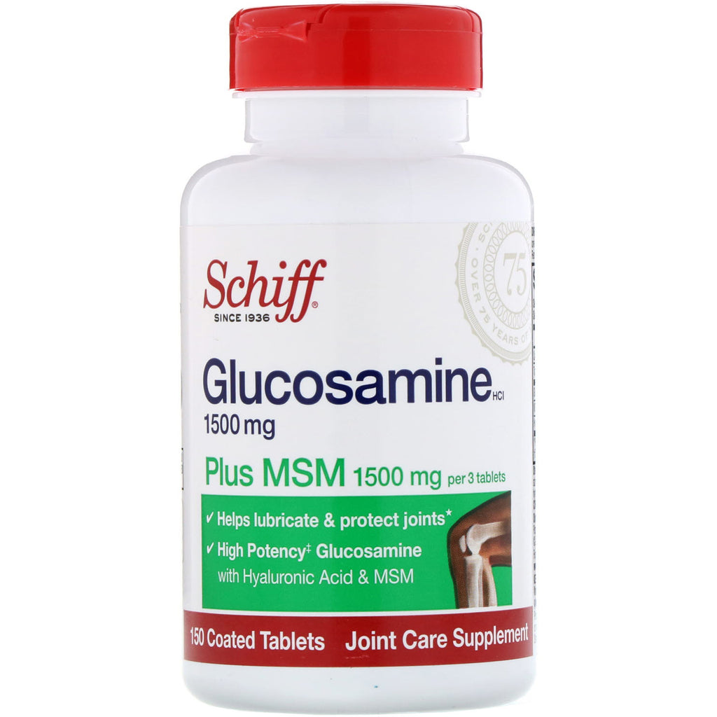 Schiff, Glucosamine Plus MSM, 1500 mg, 150 Coated Tablets