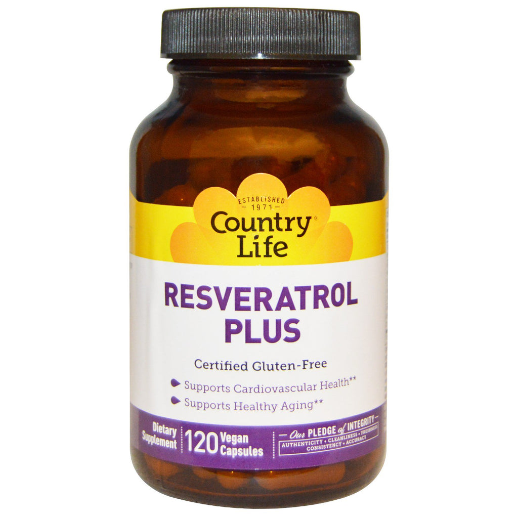 Country Life, Resveratrol Plus, 120 Vegan Capsules