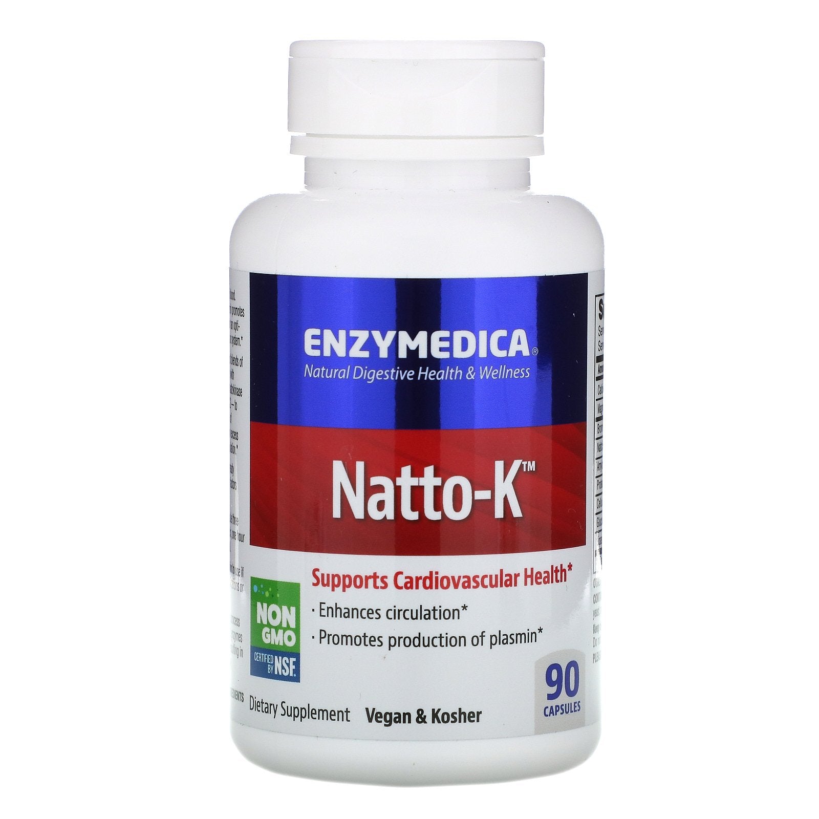 Enzymedica, Natto-K, Cardiovascular, 90 Capsules