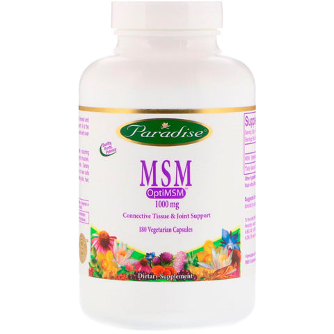 Paradise Herbs, MSM, 1,000 mg, 180 Vegetarian Capsules