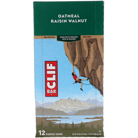 Clif Bar, Energy Bar, Oatmeal Raisin Walnut, 12 Bars, 2.40 oz (68 g) Each