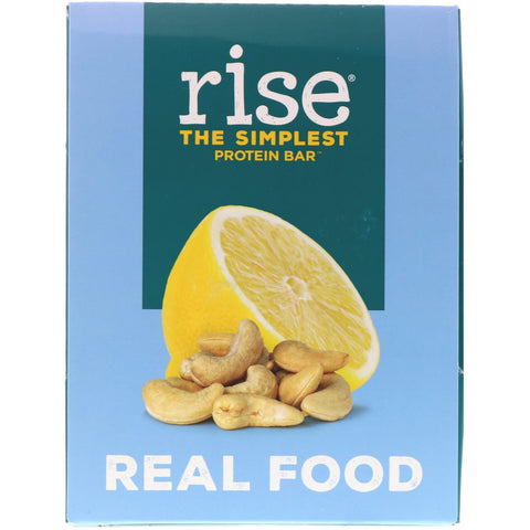 Rise Bar, THE SIMPLEST PROTEIN BAR, Lemon Cashew, 12 Bars, 2.1 oz (60 g) Each