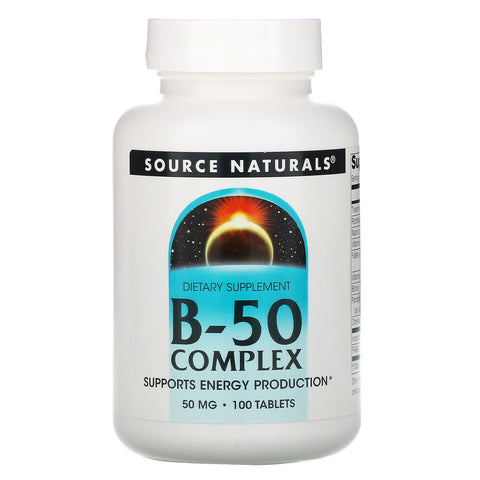 Source Naturals, B-50 Complex, 50 mg, 100 Tablets