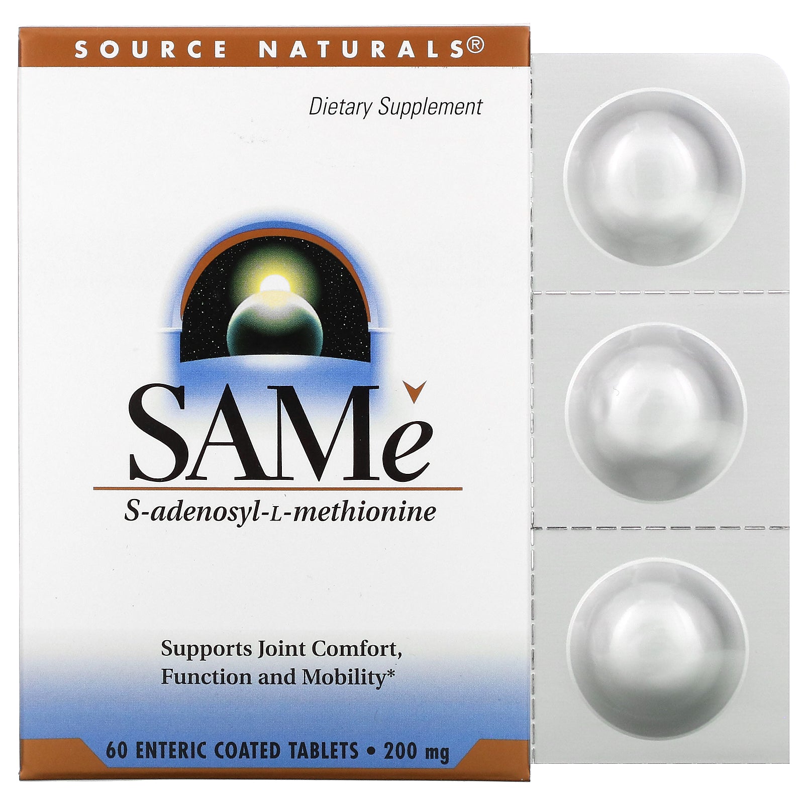 Source Naturals, SAMe, 200 mg, 60 Enteric Coated Tablets