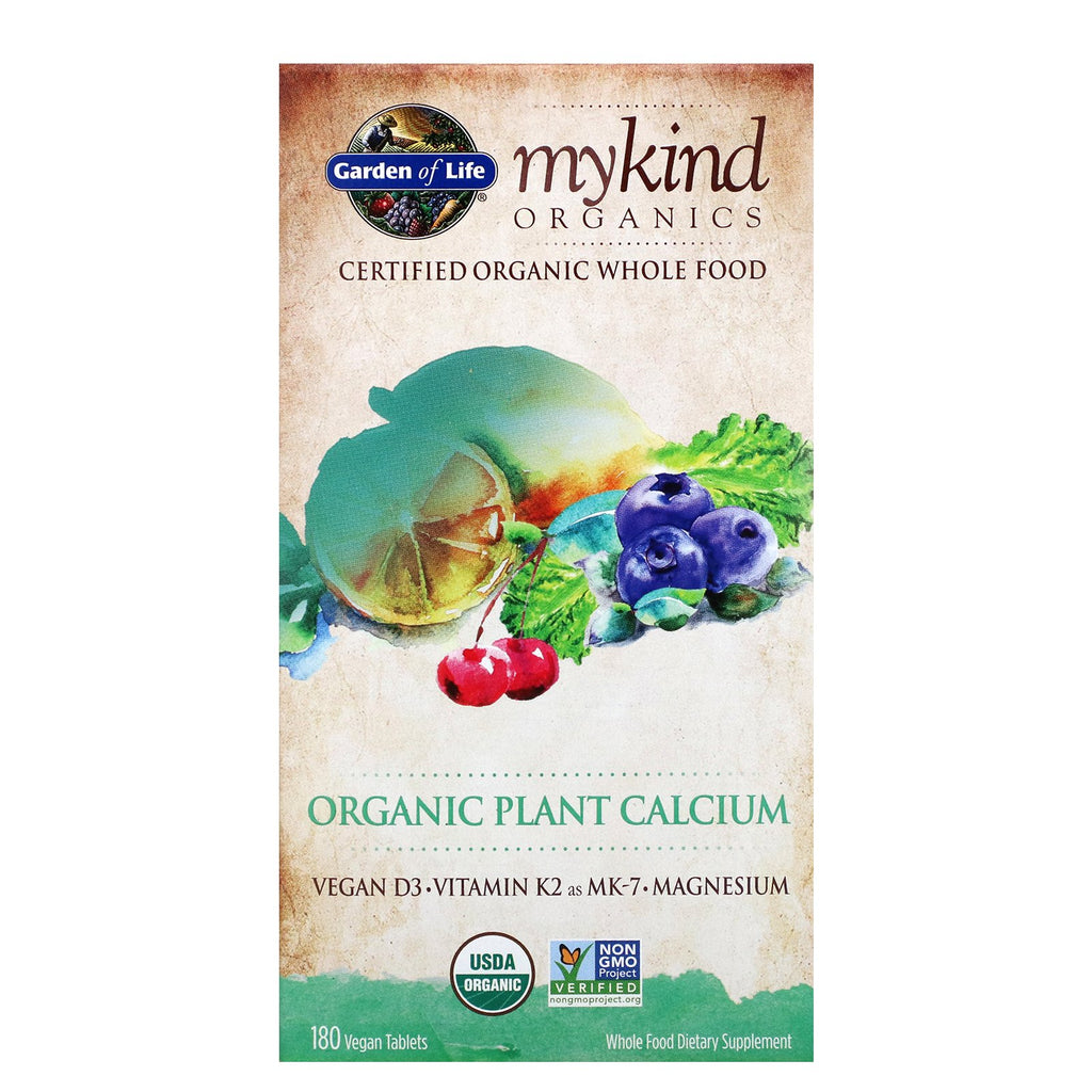 Garden of Life, MyKind Organics, Organic Plant Calcium, 180 Vegan Tablets