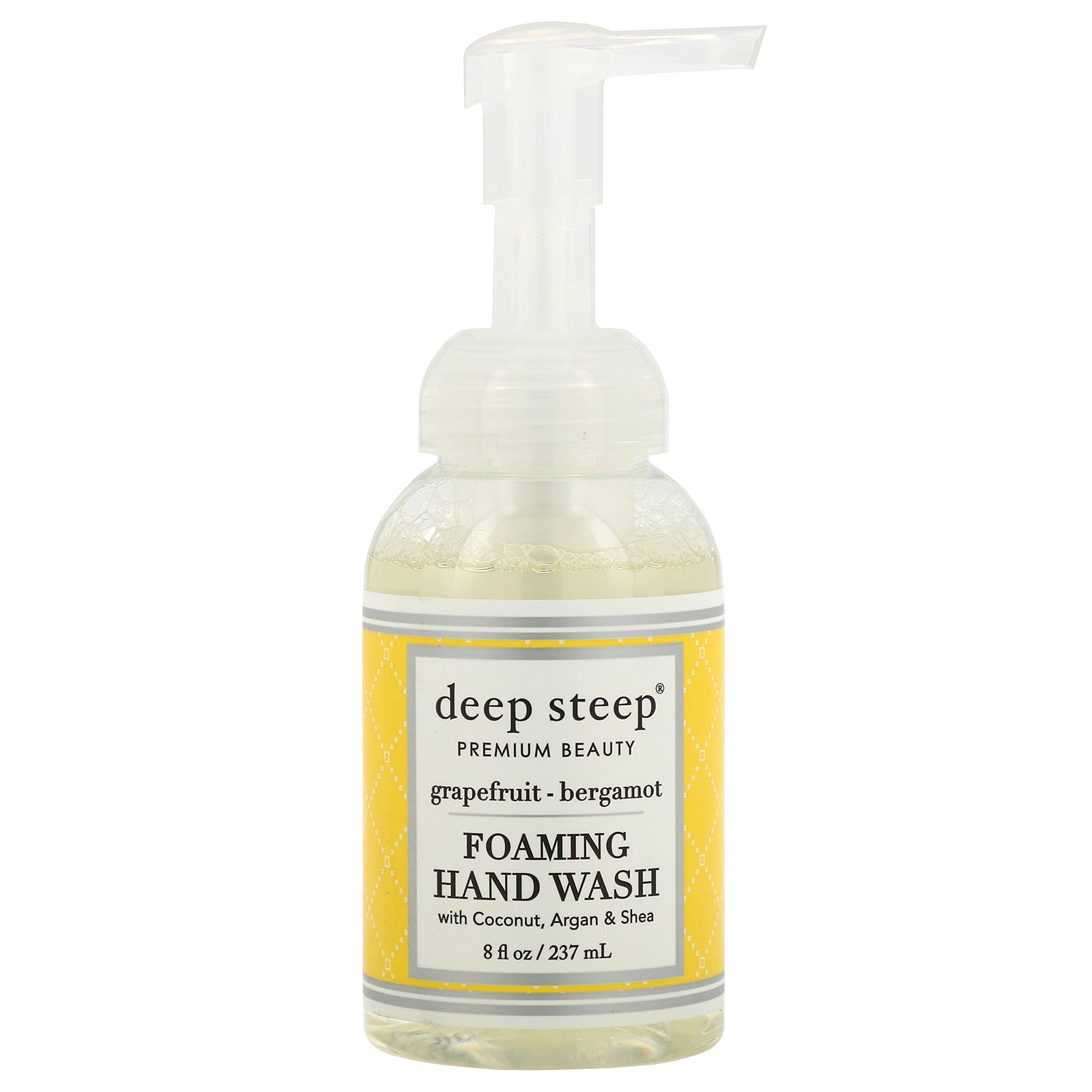 Deep Steep, Foaming Hand Wash, Grapefruit-Bergamot, 8 fl oz (237ml)