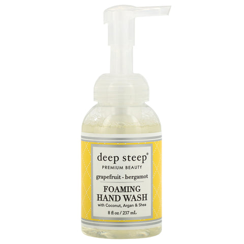 Deep Steep, Foaming Hand Wash, Grapefruit-Bergamot, 8 fl oz (237ml)