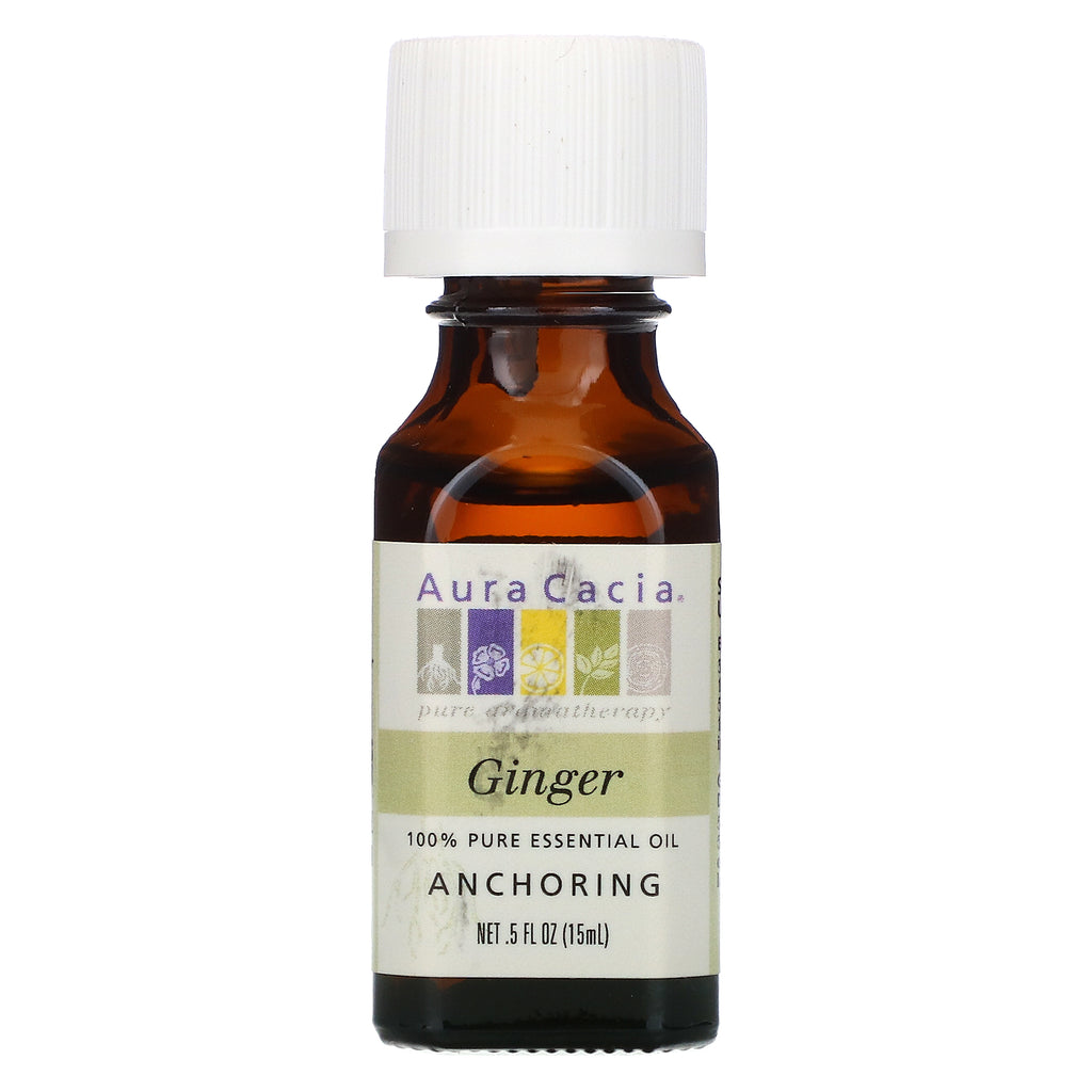 Aura Cacia, 100% Pure Essential Oil, Ginger, .5 fl oz (15 ml)