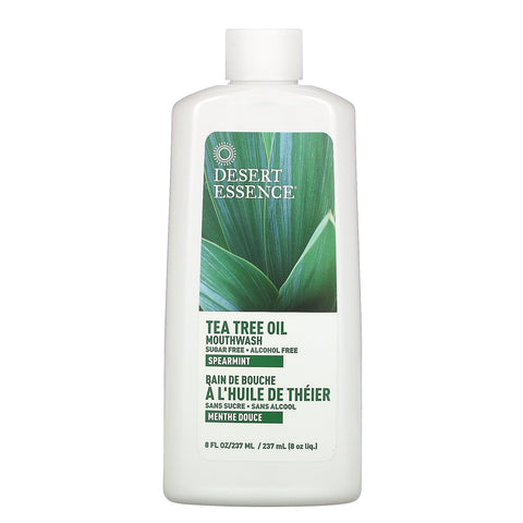 Desert Essence, Tea Tree Oil Mouthwash, Spearmint , 8 fl oz (237 ml)