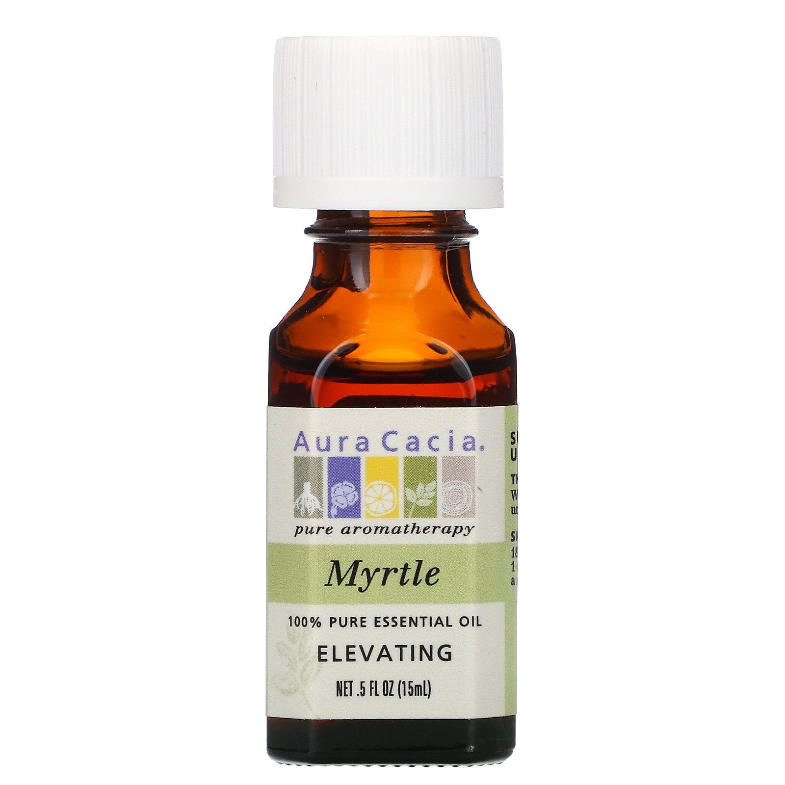 Aura Cacia, 100% Pure Essential Oil, Myrtle, .5 fl oz (15 ml)