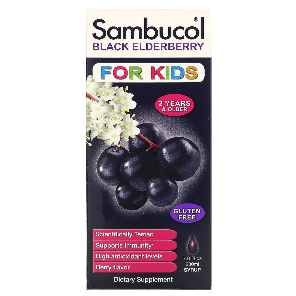 Sambucol, Black Elderberry Syrup, For Kids, Berry Flavor, 7.8 fl oz (230 ml)