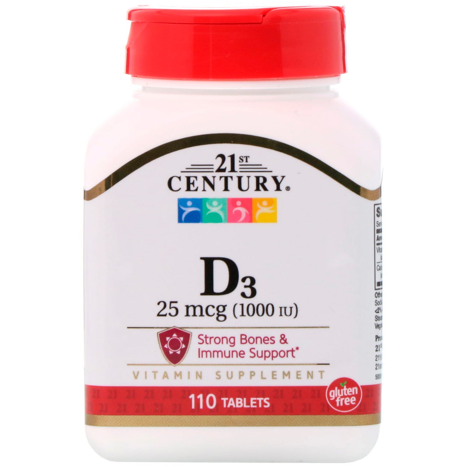 21st Century, D3, 25 mcg (1,000 IU), 110 Tablets